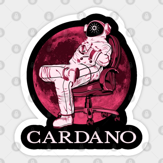 Cardano, ADA, HODL, to the moon Sticker by Lekrock Shop